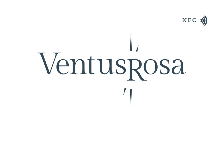 Kartica Ventus Rose za Tramontane: isti wordmark, ova jedinica imenovana na poleđini, prednja strana