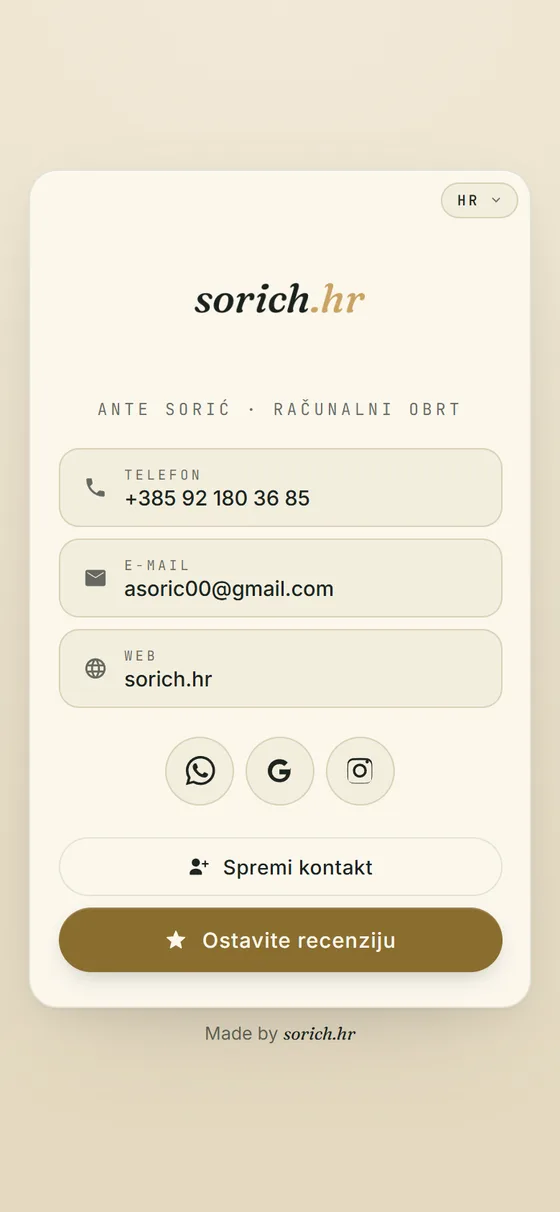 Digitalni profil Ante Sorića